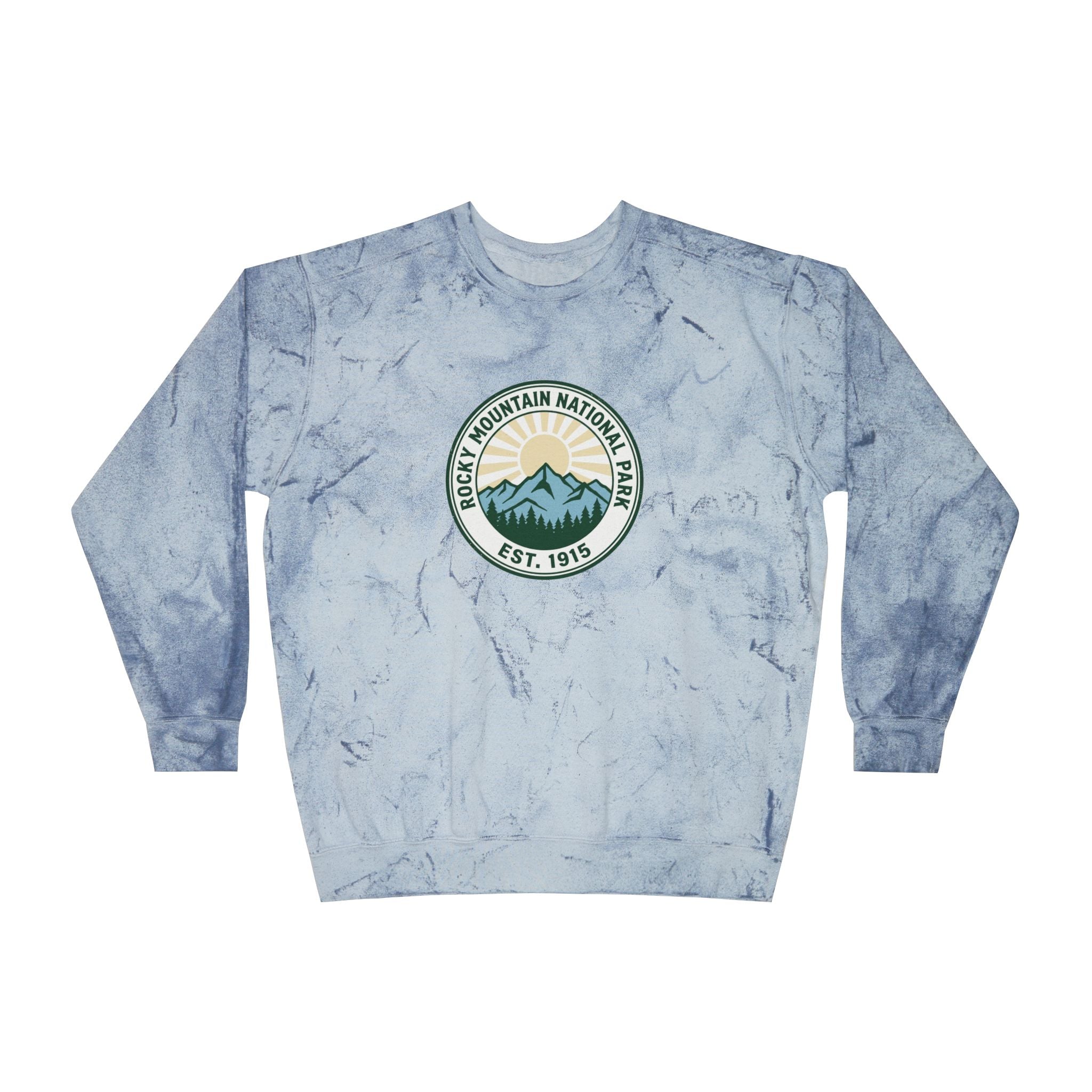 Rocky Mountain National Park Crewneck Sweatshirt | Vintage EST. 1915 Colorado Mountain Pullover
