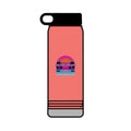 Retro Miami Sunset 32oz Tumbler — 80s Synthwave Insulated Water Bottle