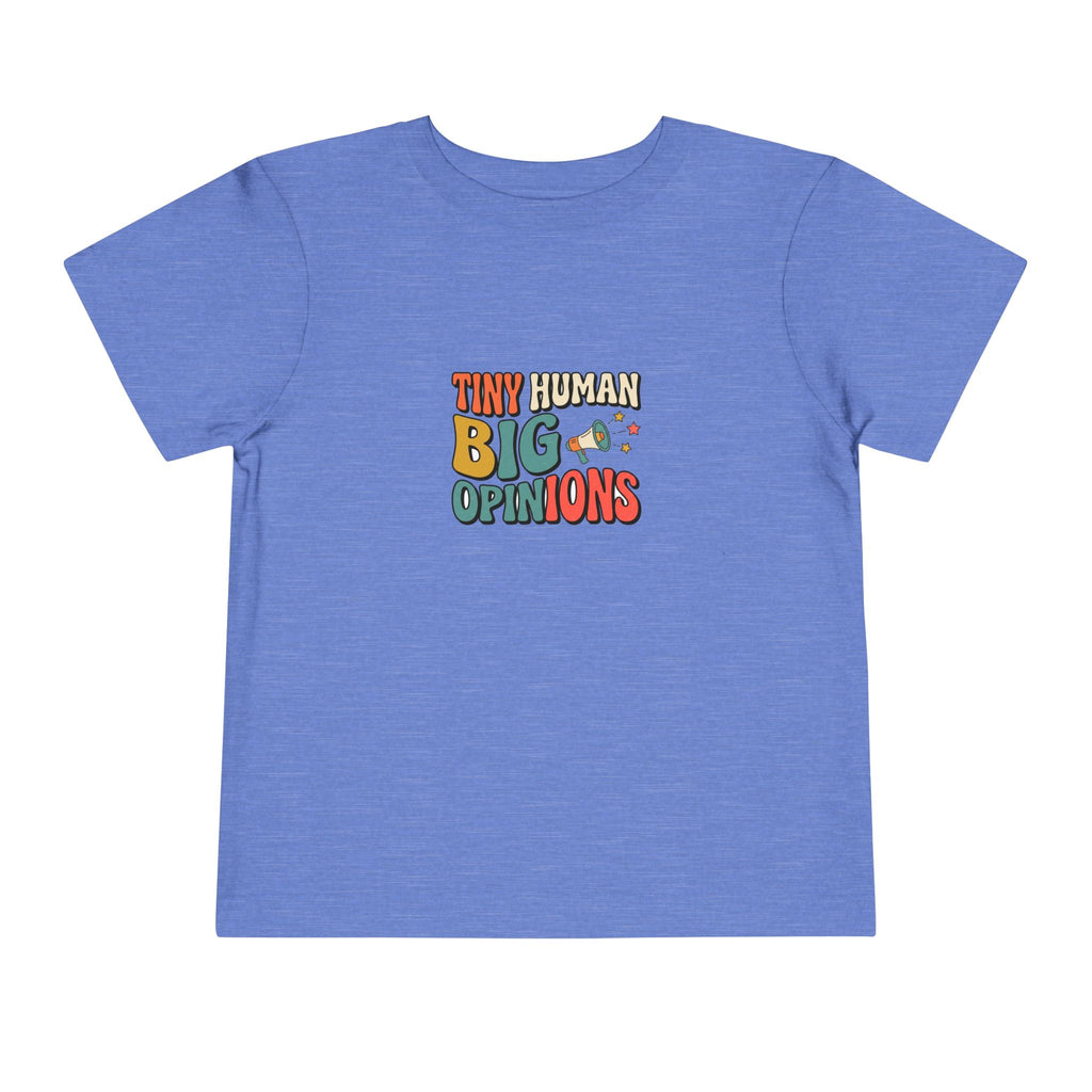 Tiny Human Big Opinions Toddler Shirt Funny Retro Tee