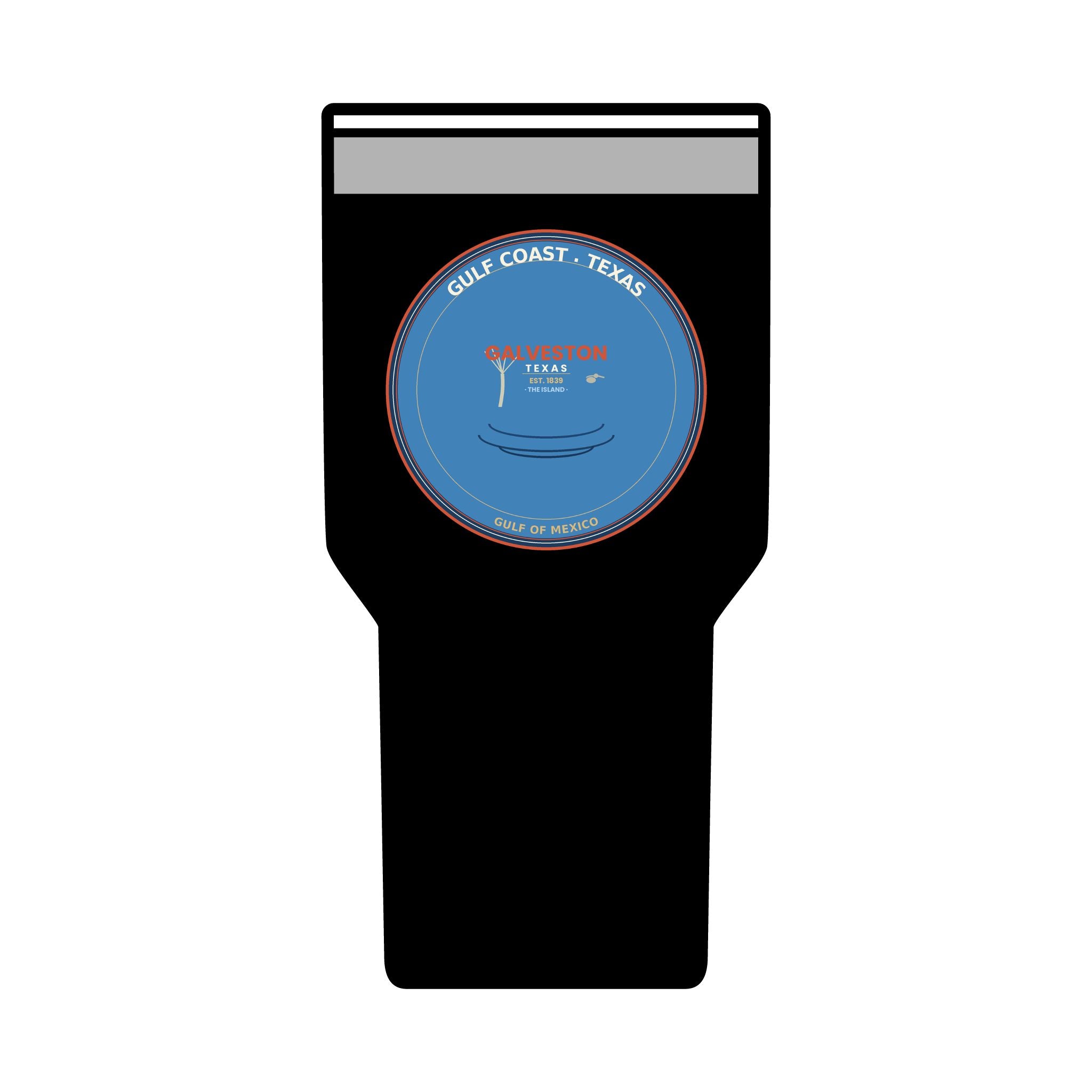 Galveston Texas Tumbler | Gulf Coast Vintage Badge | 30oz