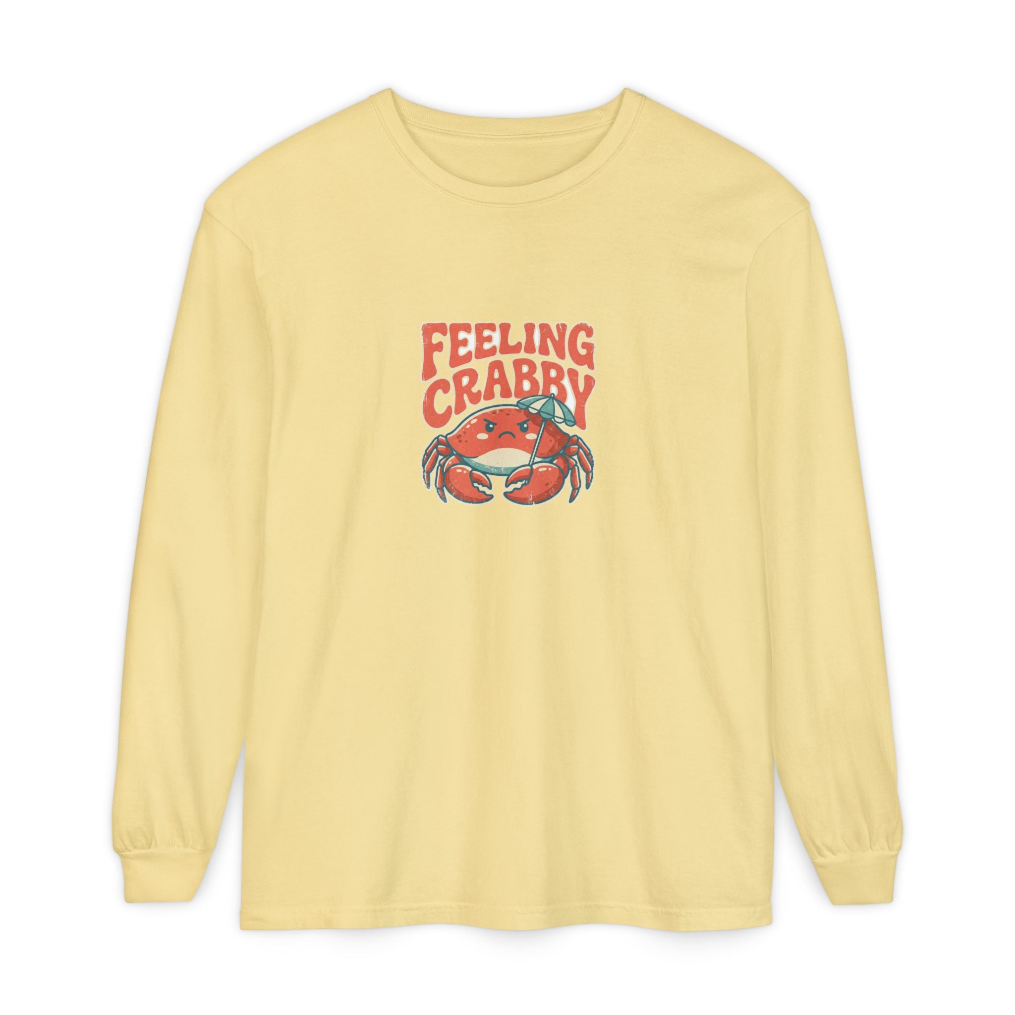 Feeling Crabby Long Sleeve Tee | Comfort Colors Coastal Shirt