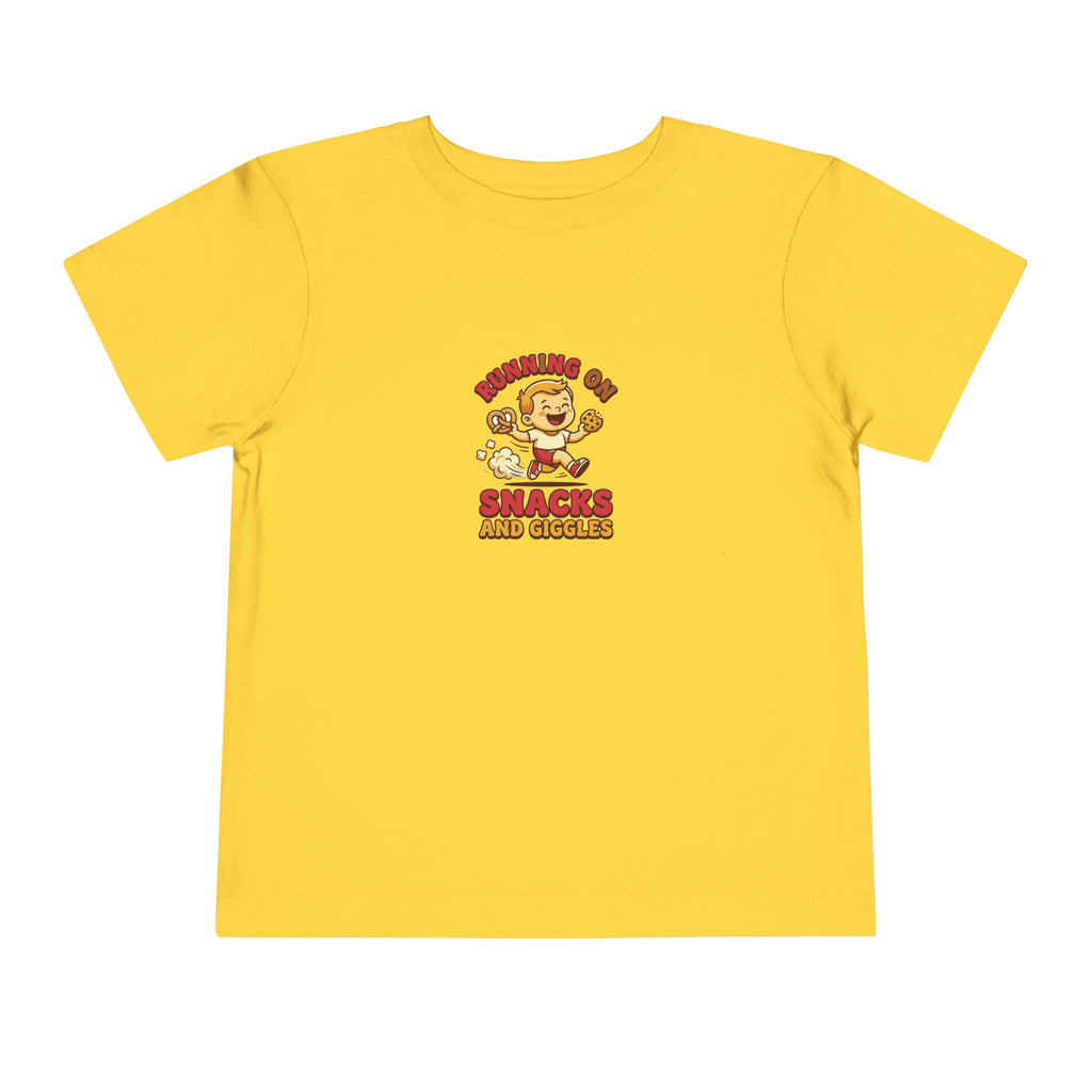 Running on Snacks and Giggles Toddler Shirt Funny Tee