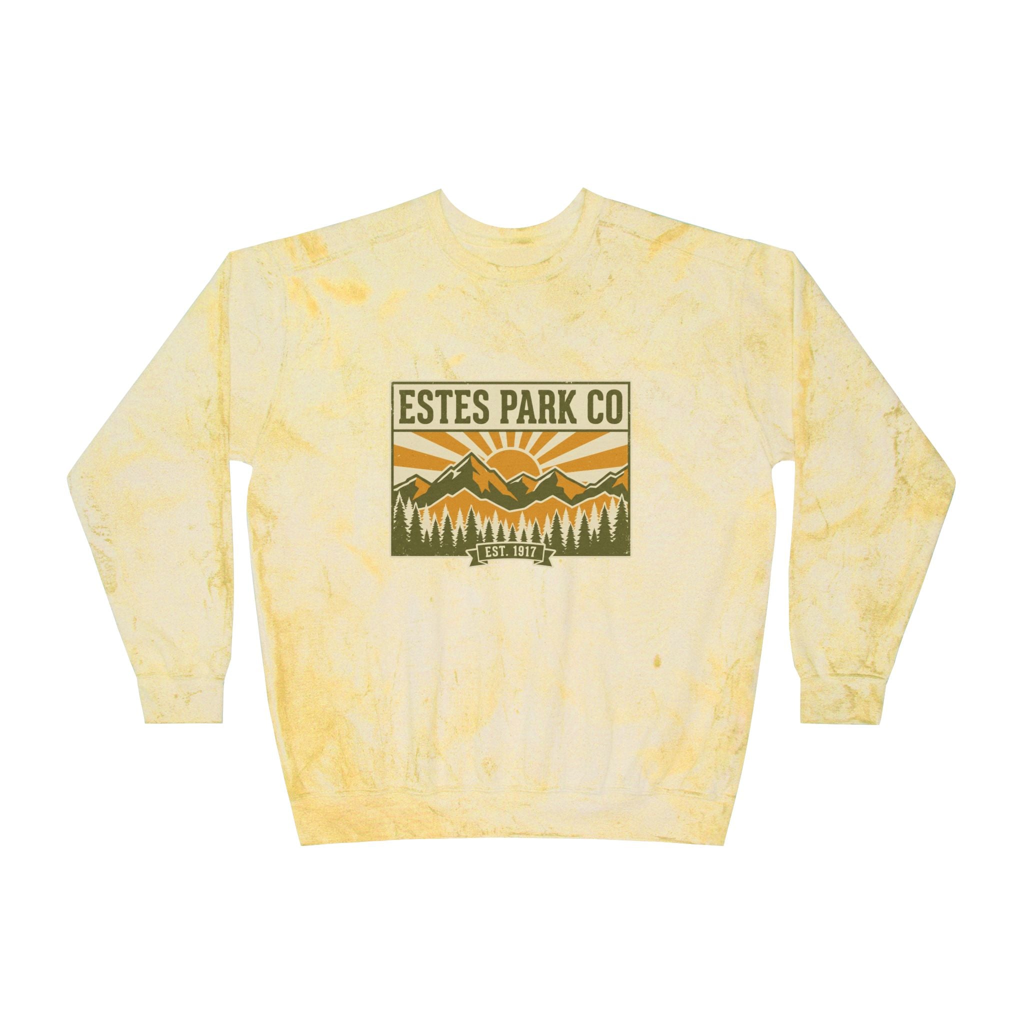 Estes Park CO Vintage Crewneck Sweatshirt | EST. 1917 Colorado Mountain Pullover