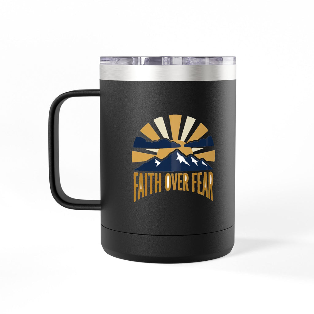 Faith Over Fear 15oz Tumbler | Inspirational Christian Gift