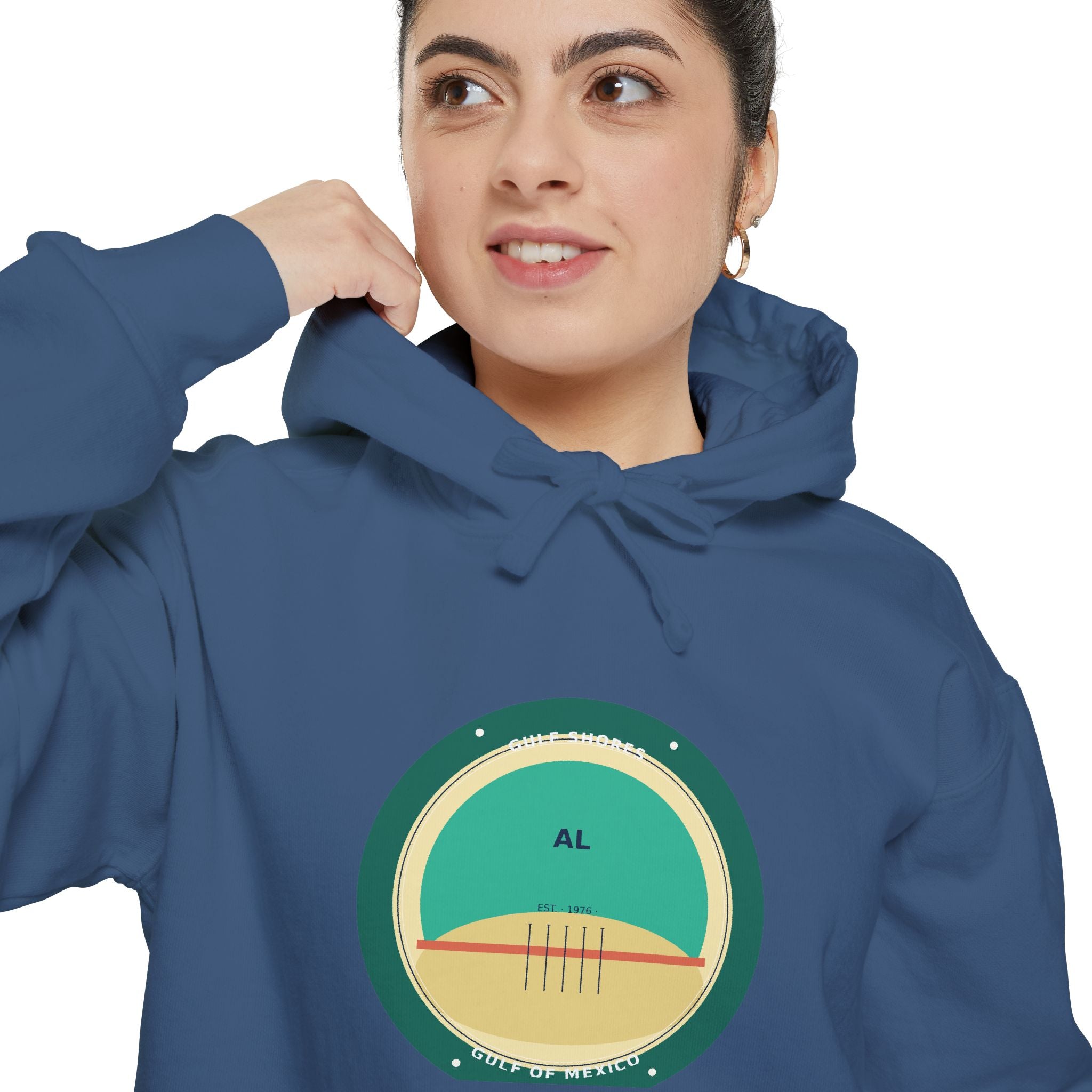 Gulf Shores Alabama Hoodie | Coastal Badge Art