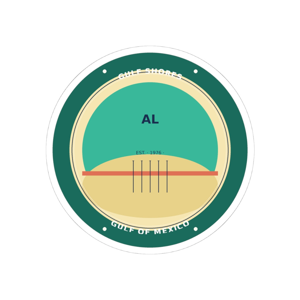 Gulf Shores Alabama Sticker | Coastal Badge Art