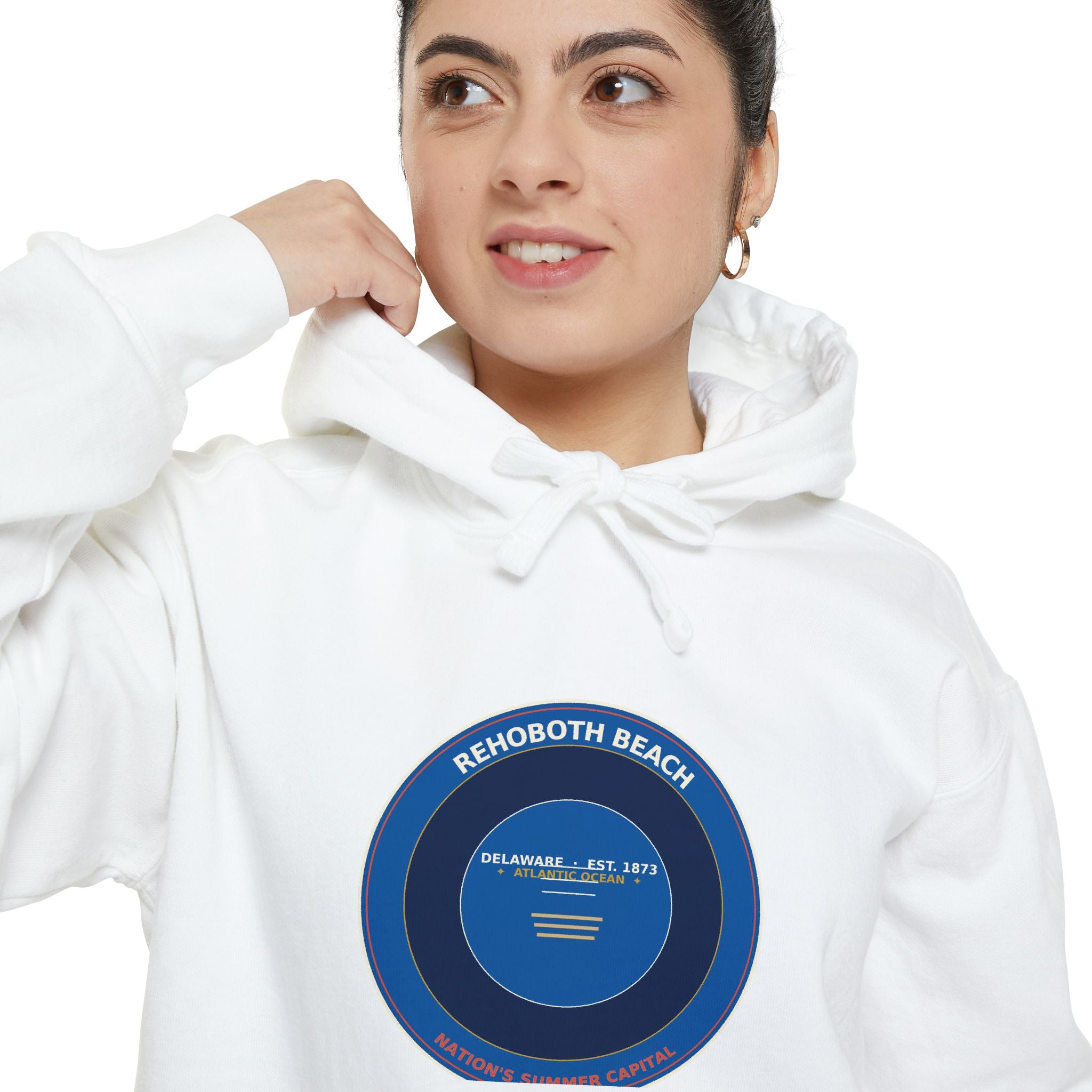 Rehoboth Beach Delaware Hoodie | Vintage Boardwalk Badge