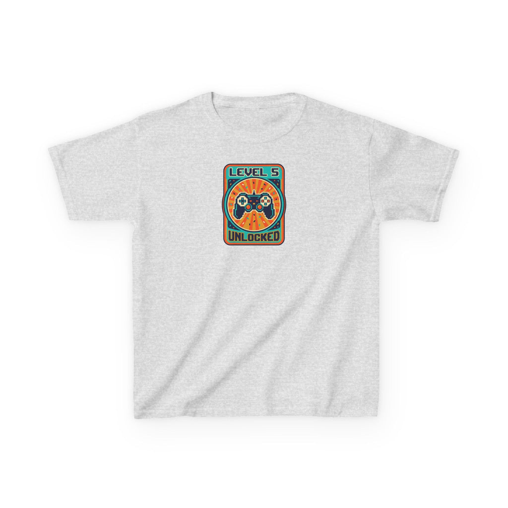Level 5 Unlocked Birthday Shirt Gamer Kids Tee