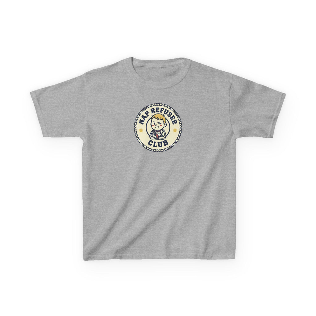 Nap Refuser Club Shirt Funny Toddler Badge Kids Tee