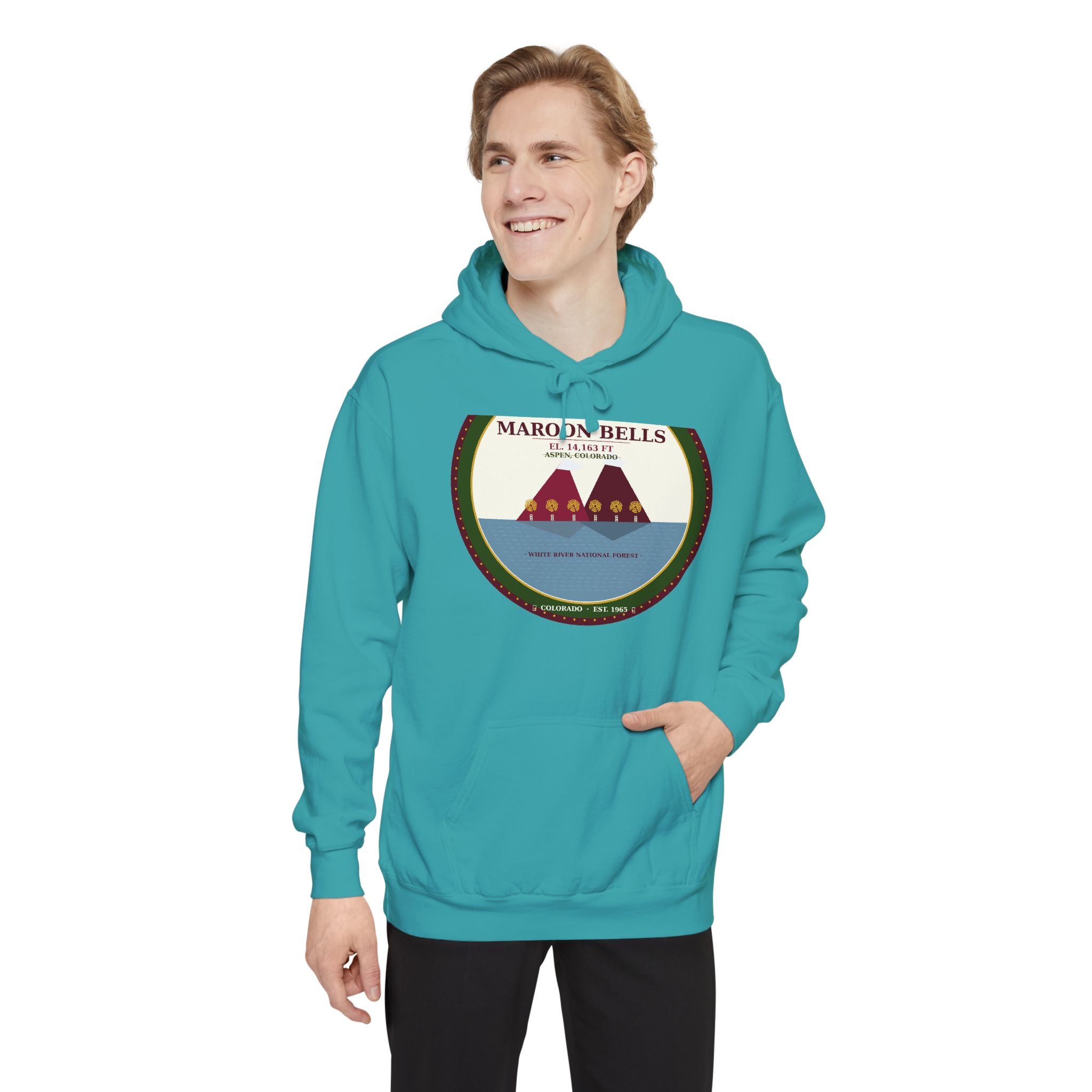Maroon Bells Badge Hoodie — Colorado 14er