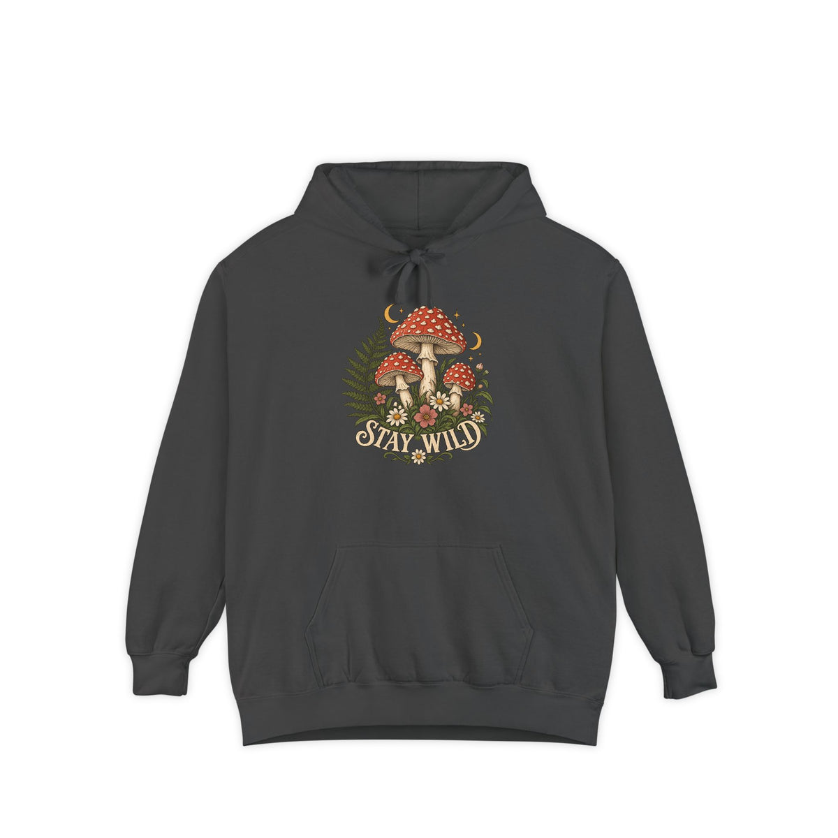 Mushroom Hoodie | Vintage Botanical Toadstool Art | Comfort Colors Garment Dyed
