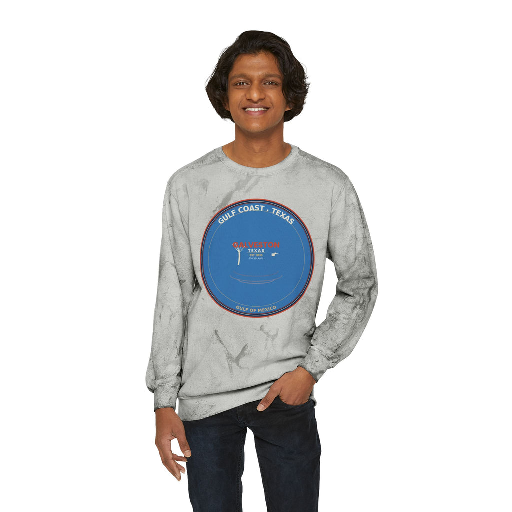 Galveston Texas Crewneck | Vintage Coastal Badge | CC 1566