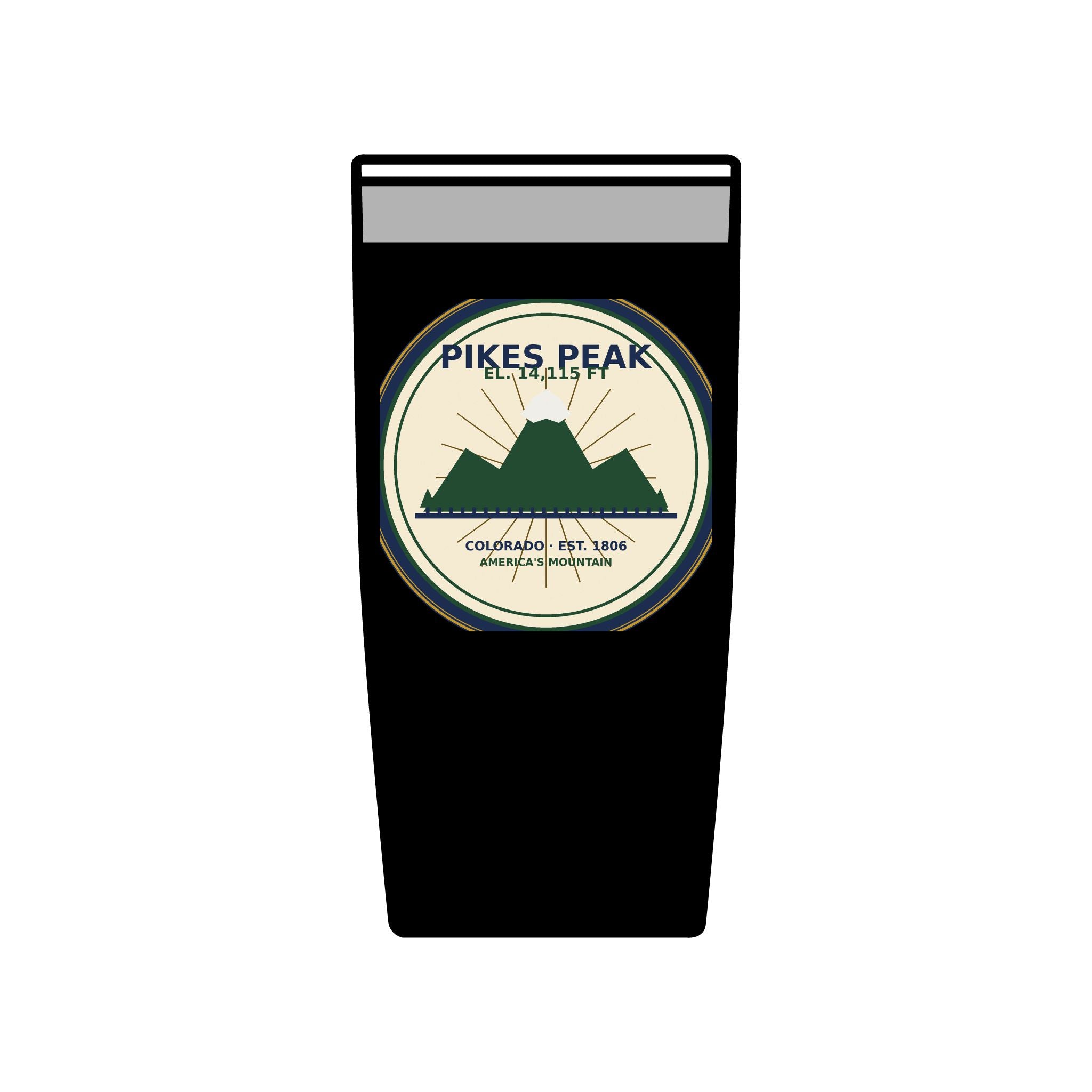 Pikes Peak 20oz Tumbler | Vintage Colorado Mountain Insulated Cup