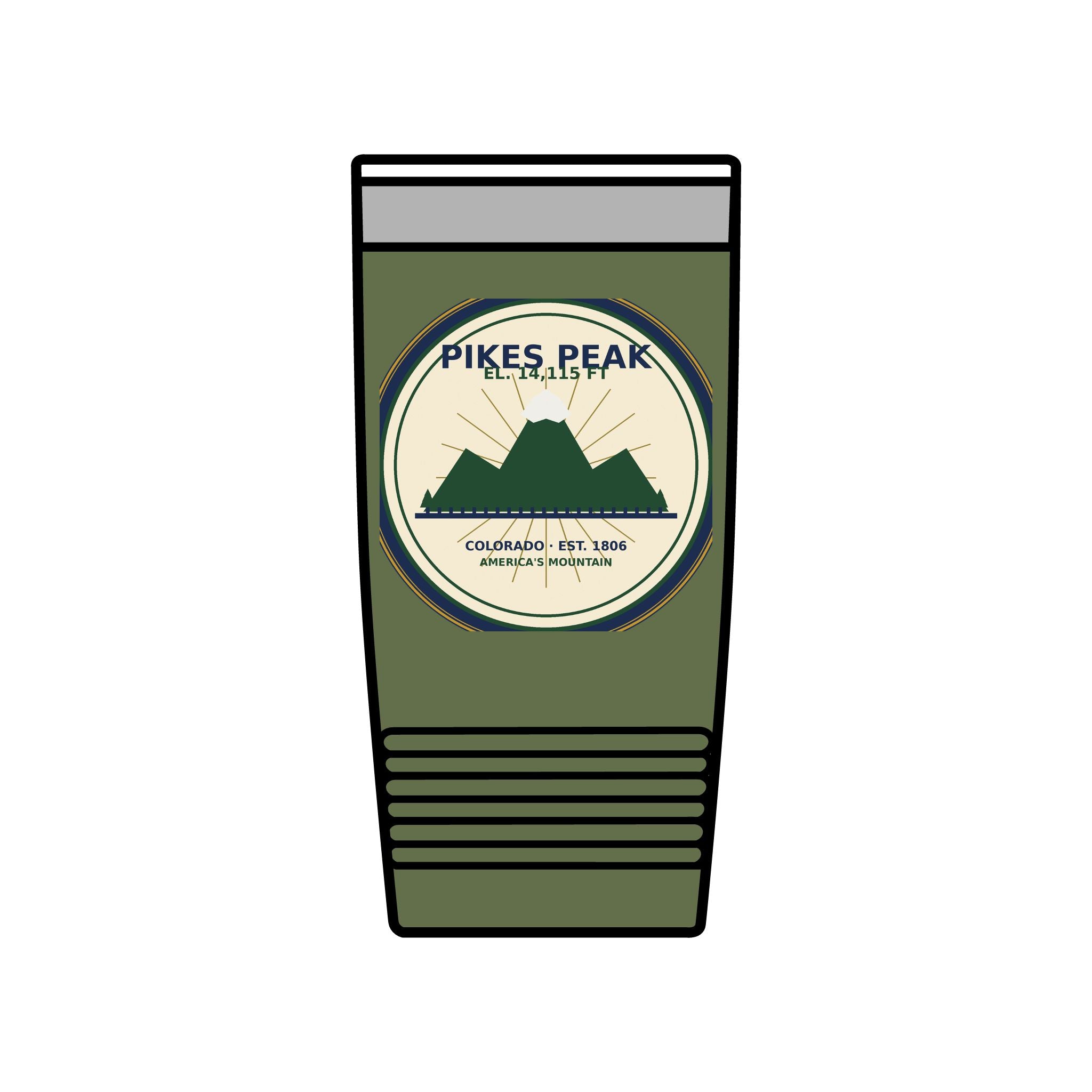 Pikes Peak 20oz Tumbler | Vintage Colorado Mountain Insulated Cup