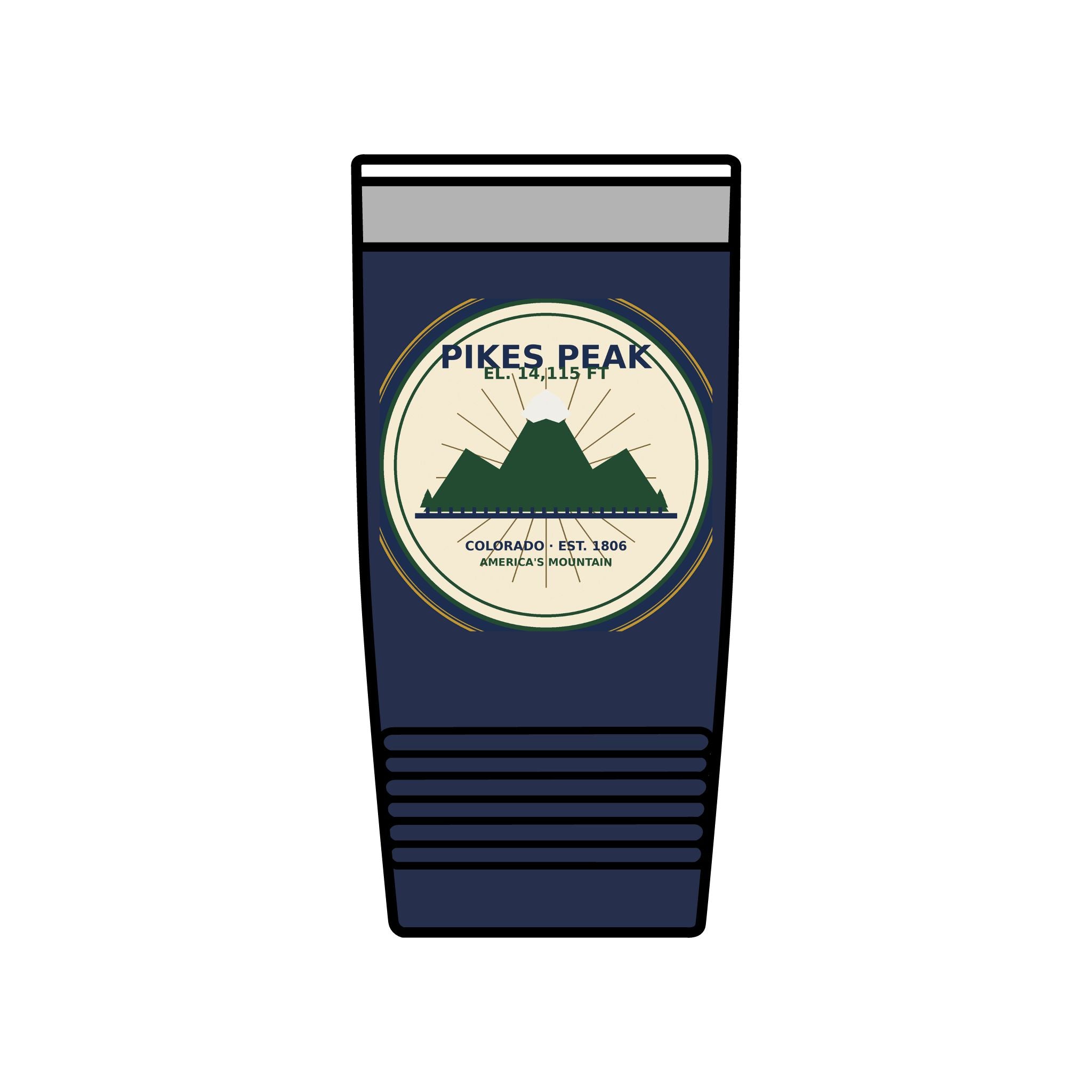 Pikes Peak 20oz Tumbler | Vintage Colorado Mountain Insulated Cup