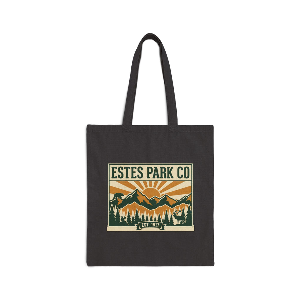 Estes Park CO Hidden Wildlife Canvas Tote | Forest Green EST. 1917