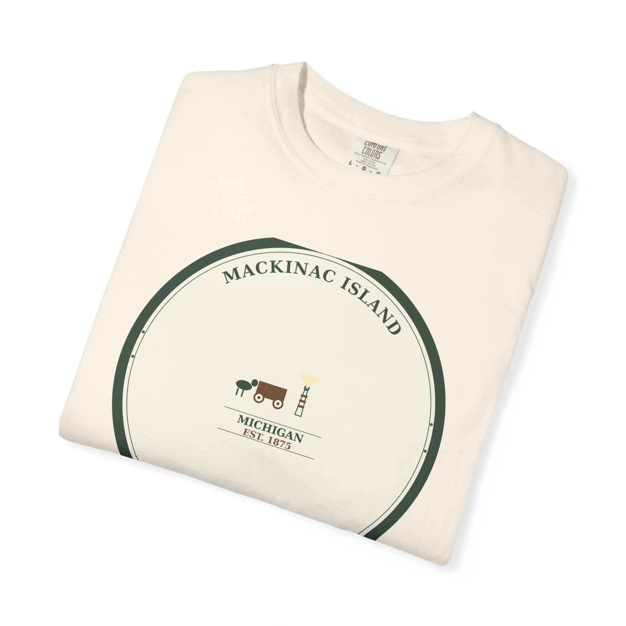Mackinac Island Tee | Vintage Michigan Badge | Comfort Colors