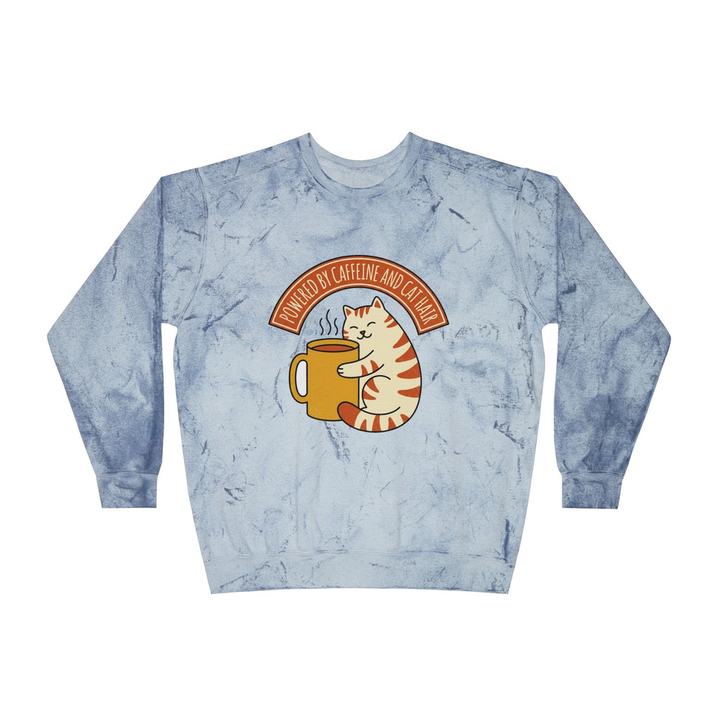 Cat Coffee Powered by Caffeine — Crewneck Sweatshirt