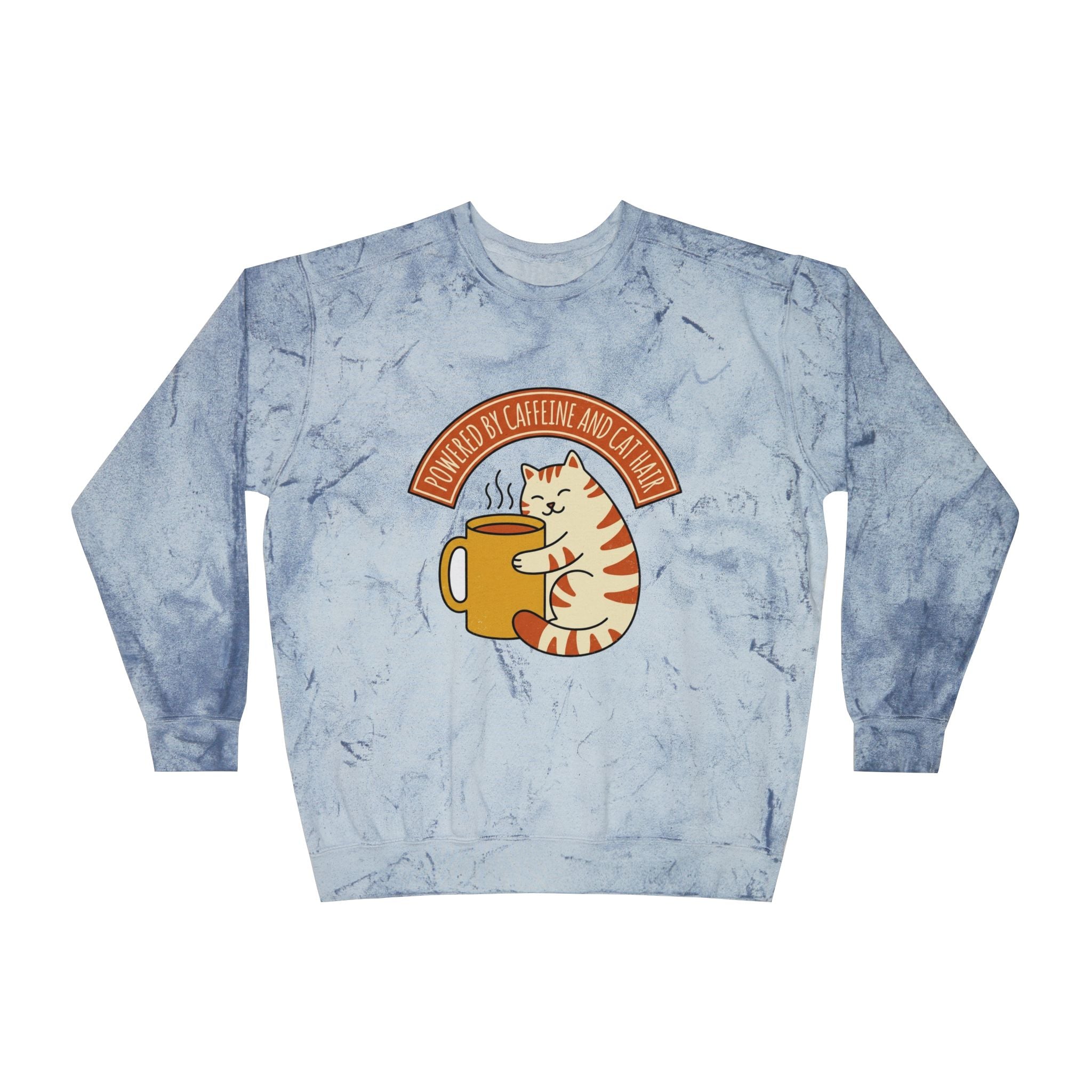 Cat Coffee Powered by Caffeine — Crewneck Sweatshirt