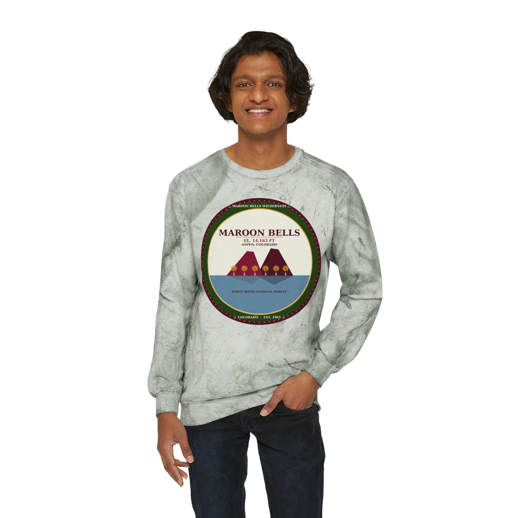 Maroon Bells Badge Crewneck — Colorado 14er