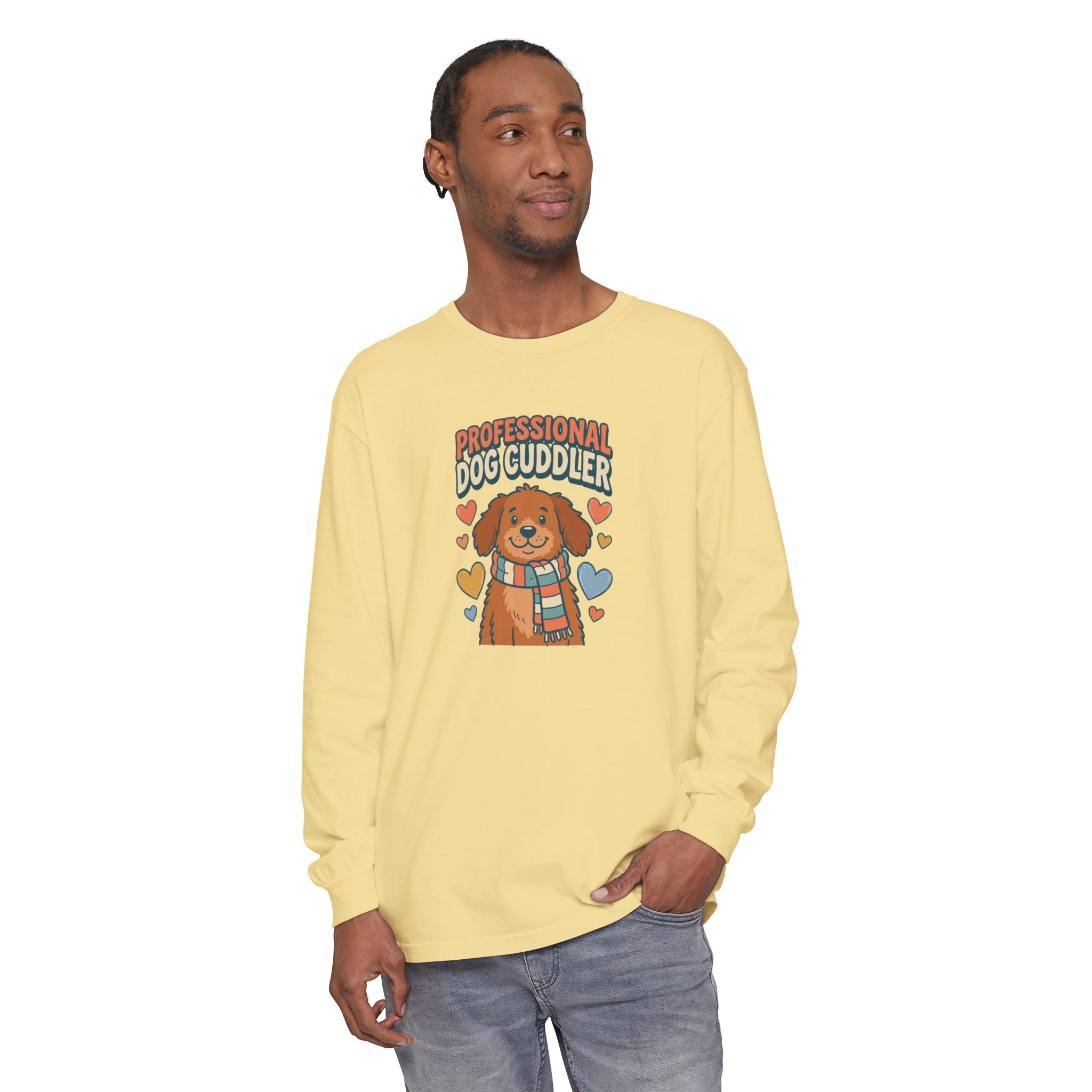 Professional Dog Cuddler Long Sleeve | Dog Mom Comfort Colors Shirt