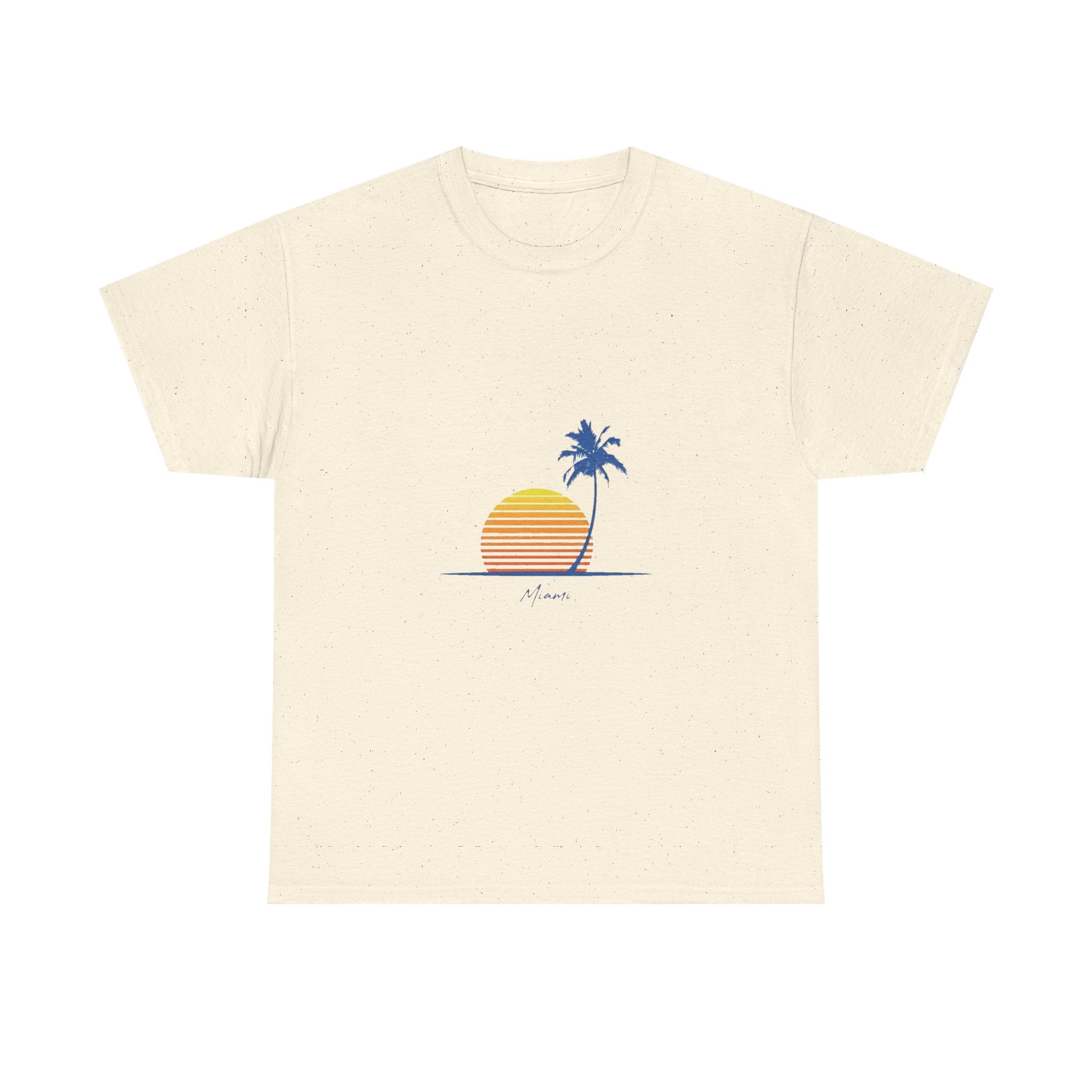Retro Miami Palm Sunset Tee | Vintage Beach Summer Shirt