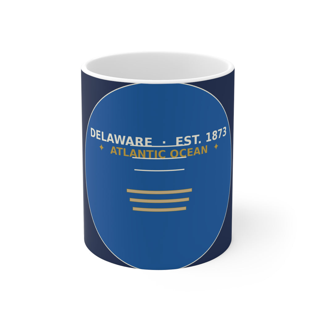 Rehoboth Beach Delaware Coffee Mug | Vintage Boardwalk Badge 11oz