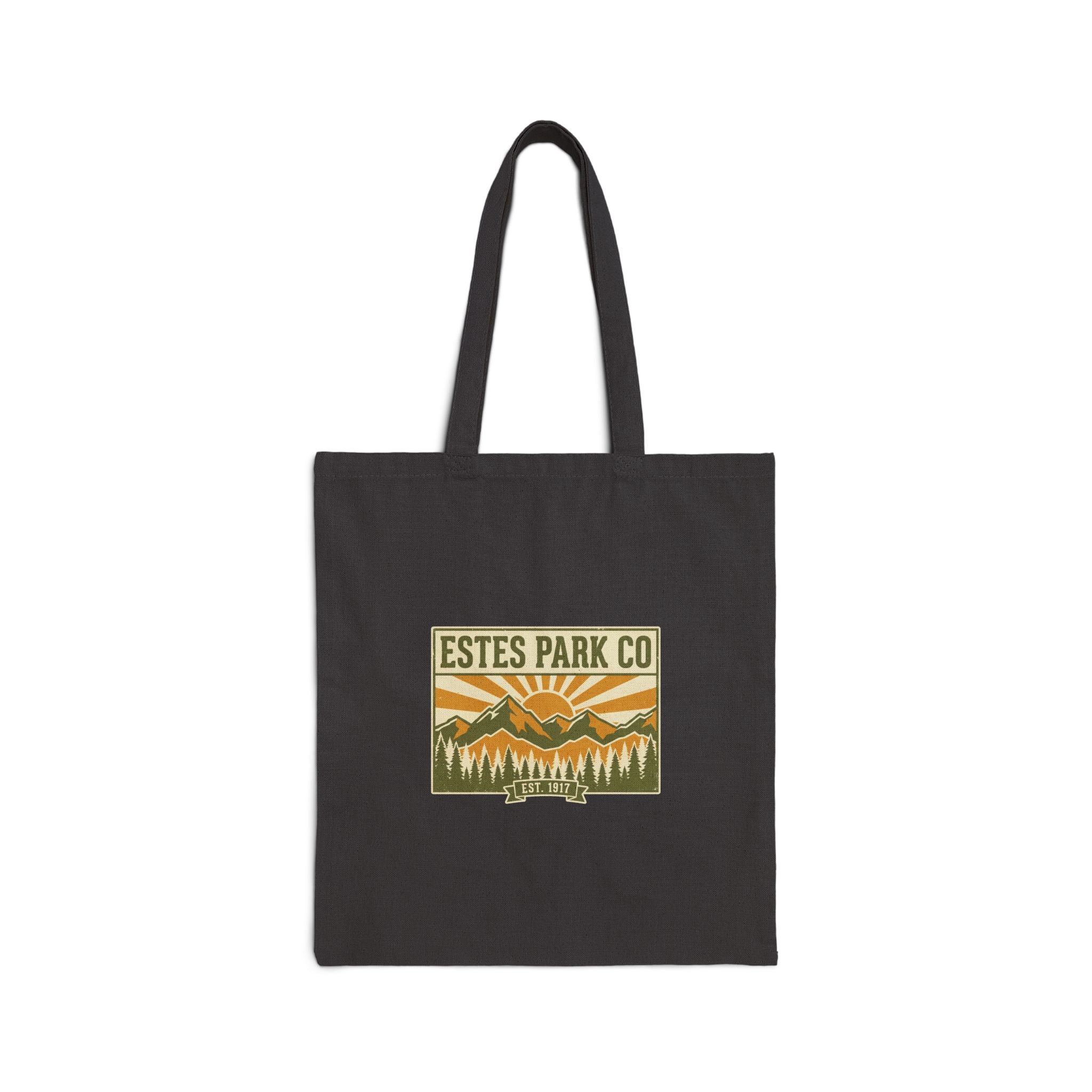 Estes Park CO Canvas Tote Bag | Vintage EST. 1917 Colorado Mountain Tote
