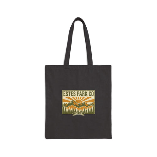 Estes Park CO Canvas Tote Bag | Vintage EST. 1917 Colorado Mountain Tote
