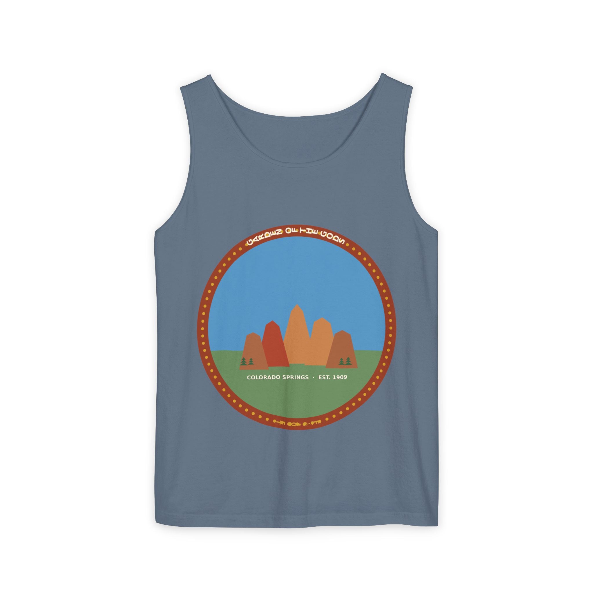 Garden of the Gods Colorado Badge Tank Top