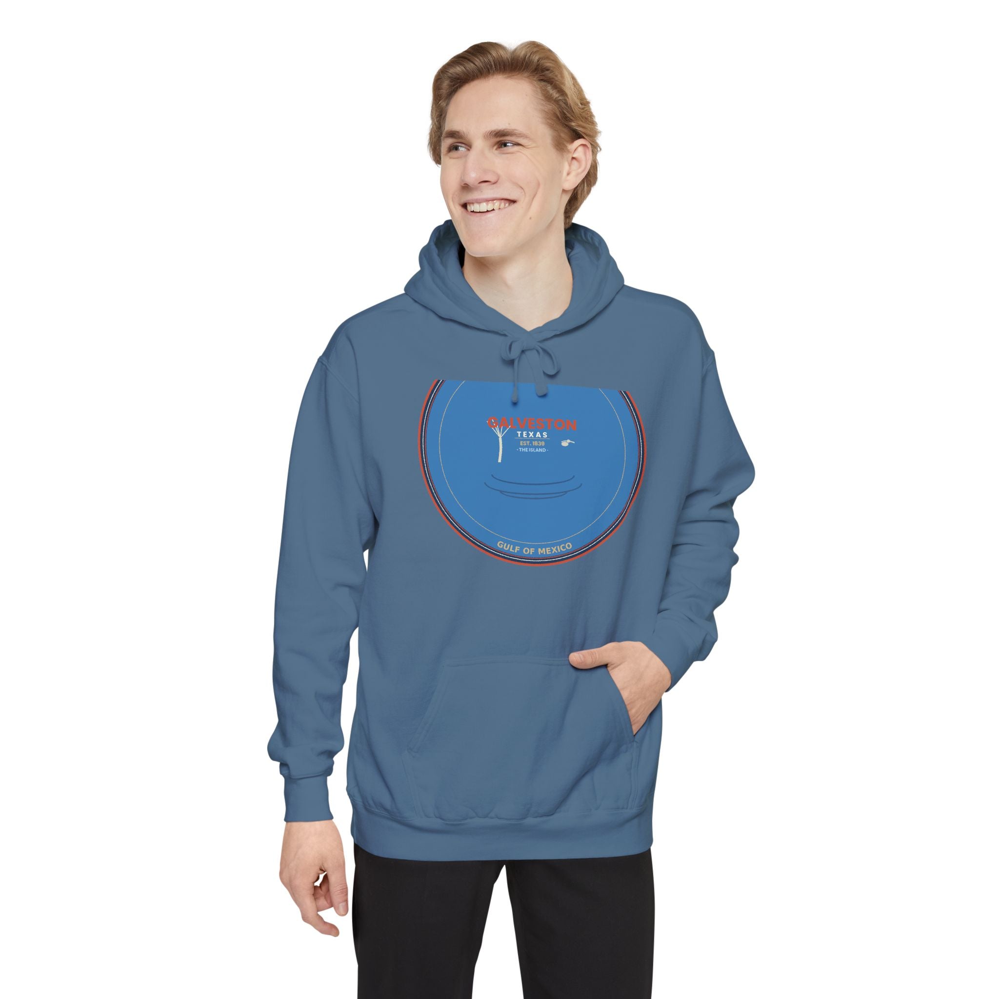 Galveston Texas Hoodie | Vintage Coastal Badge | CC 1567