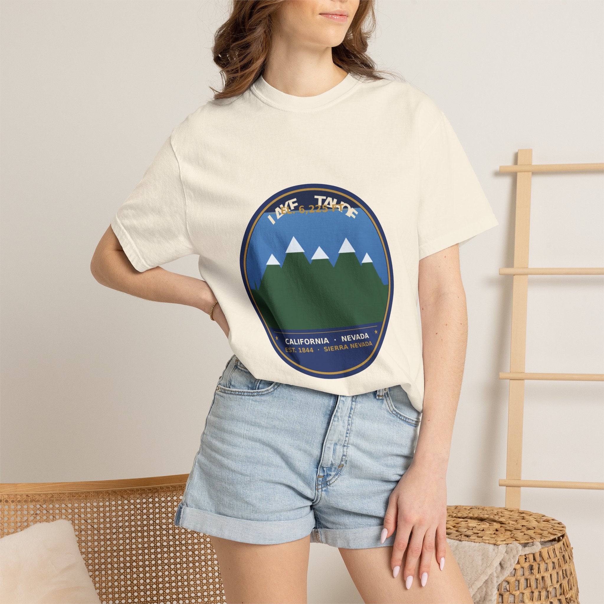 Lake Tahoe Alpine Badge Tee | Comfort Colors 1717