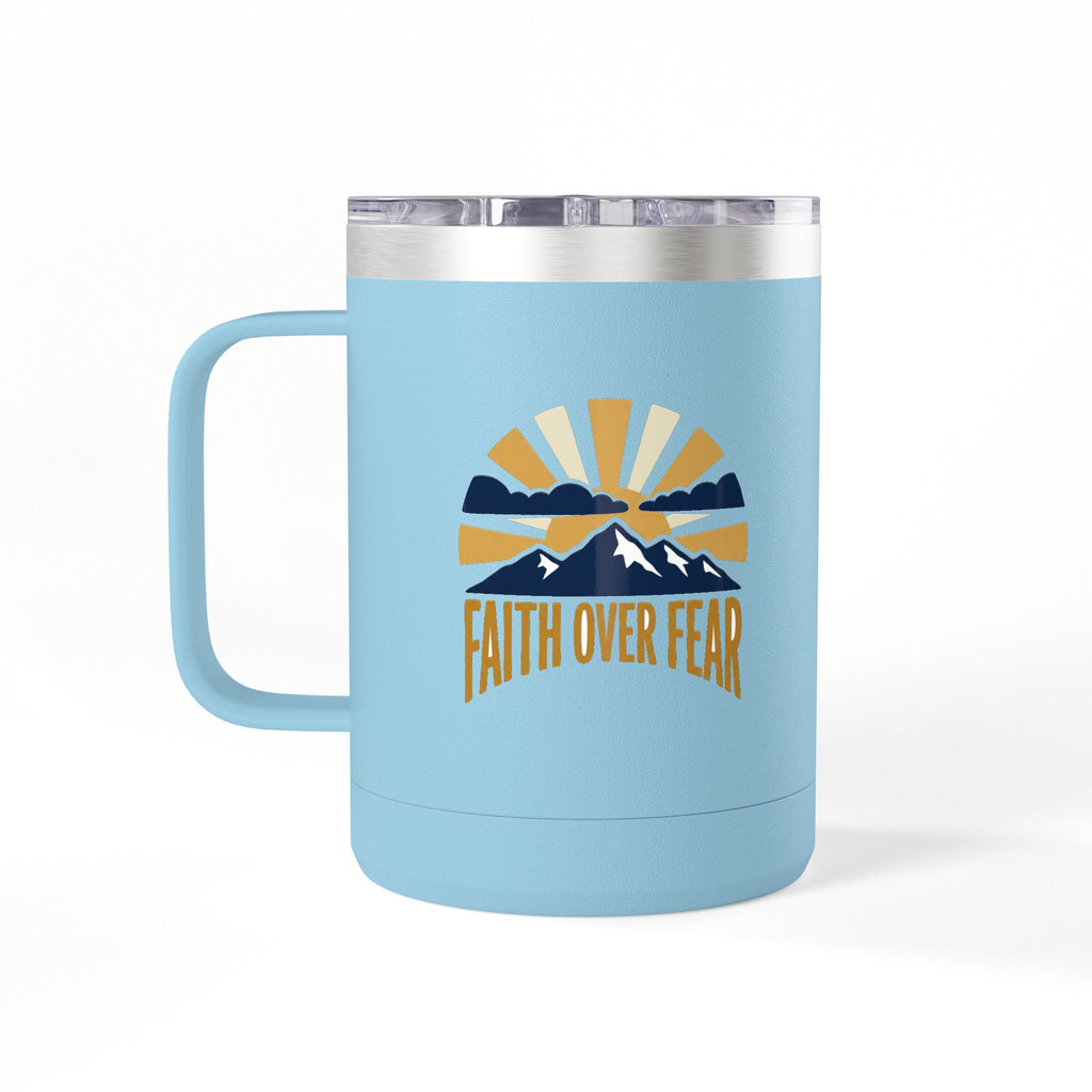 Faith Over Fear 15oz Tumbler | Inspirational Christian Gift