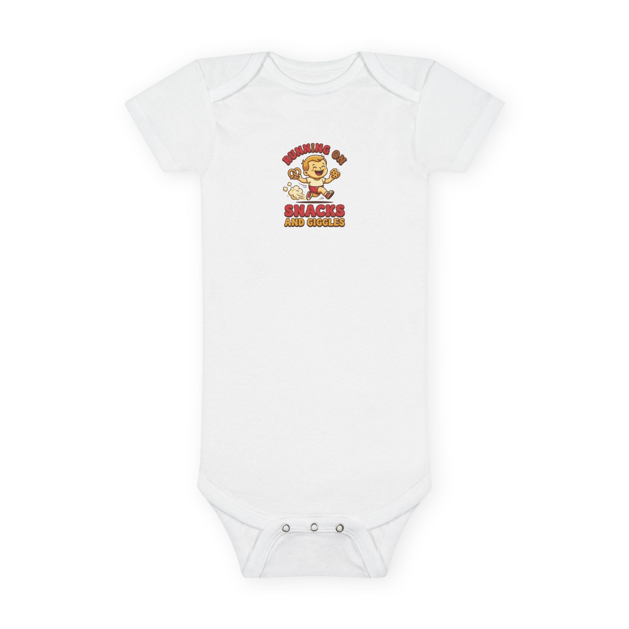 Running on Snacks and Giggles Baby Bodysuit Fun Gift