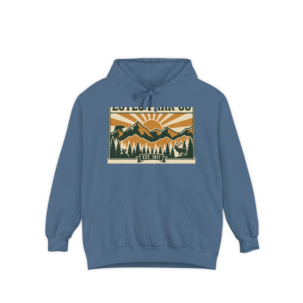 Estes Park CO Hidden Wildlife Hoodie | Forest Green EST. 1917