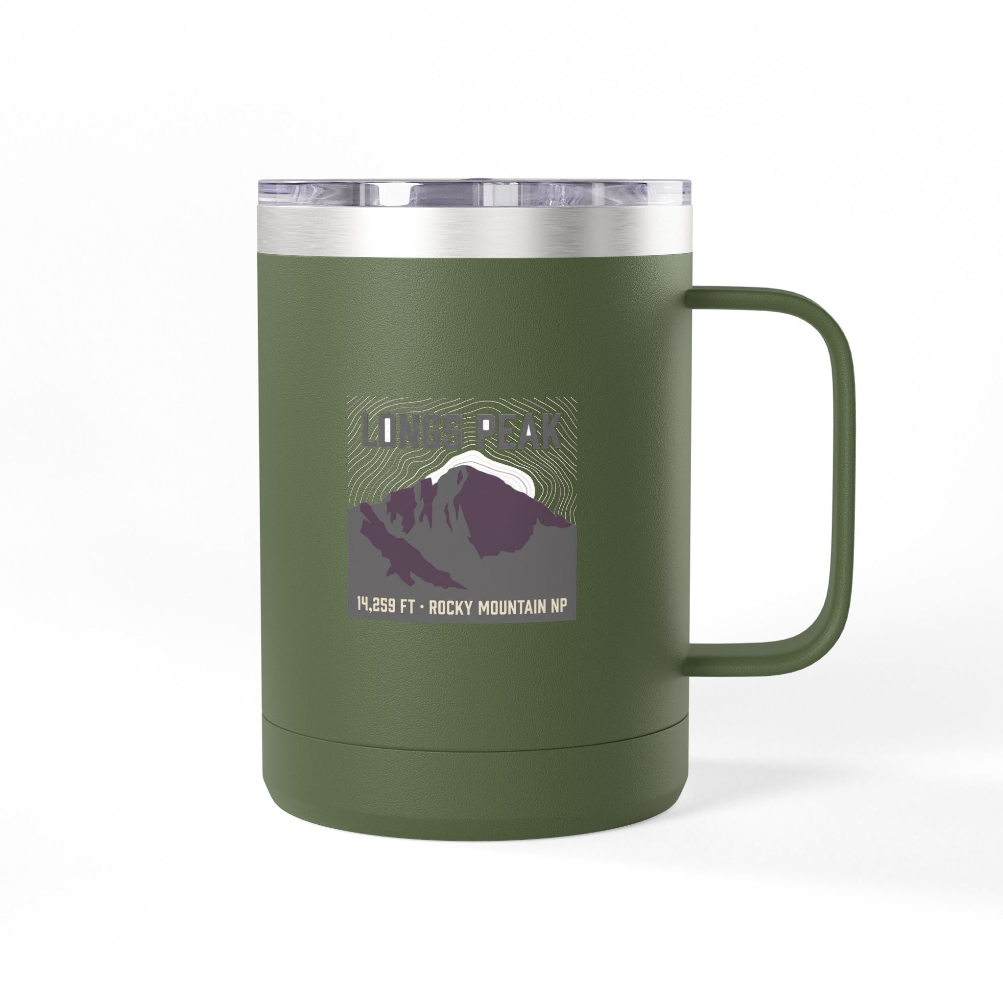 Longs Peak 15oz Coffee Tumbler | 14,259 ft Colorado Mountain Coffee Tumbler