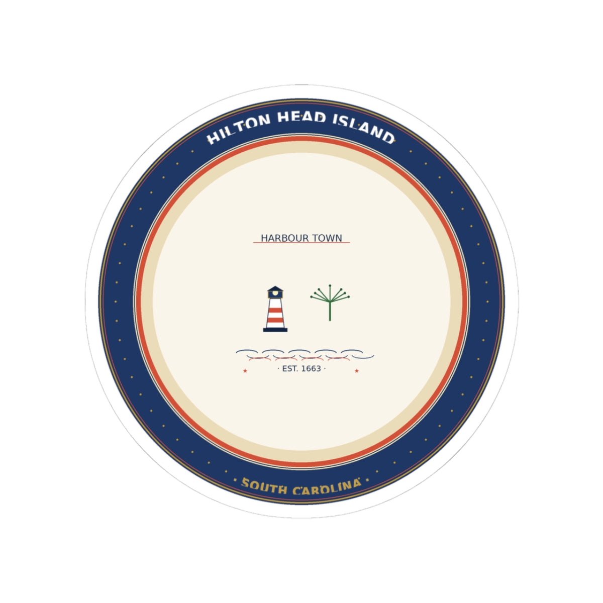 Hilton Head Island Sticker | Coastal Badge | South Carolina Est. 1663