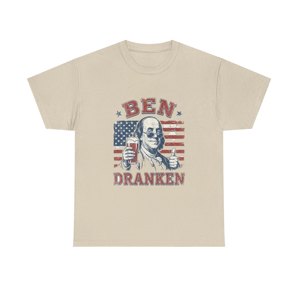Ben Dranken Tee | Funny Ben Franklin Beer Pun 4th of July Shirt