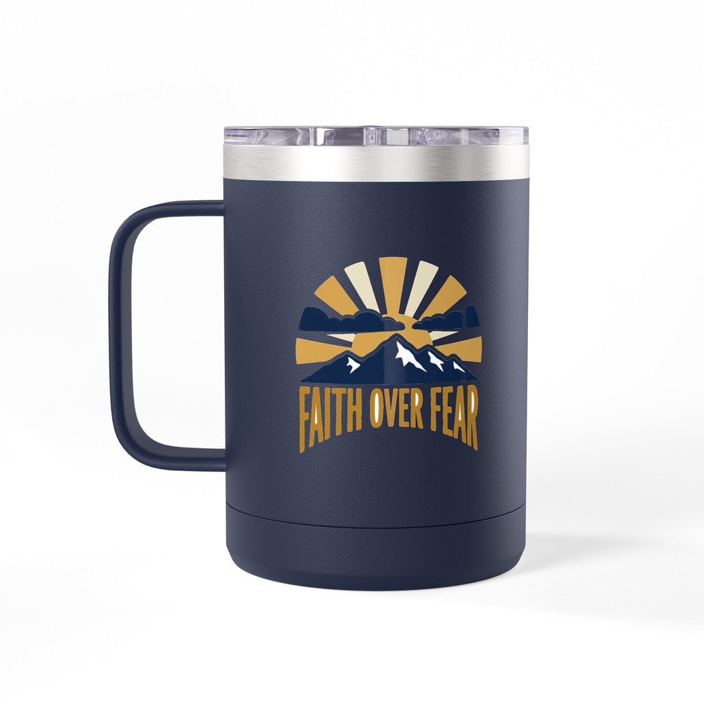 Faith Over Fear 15oz Tumbler | Inspirational Christian Gift