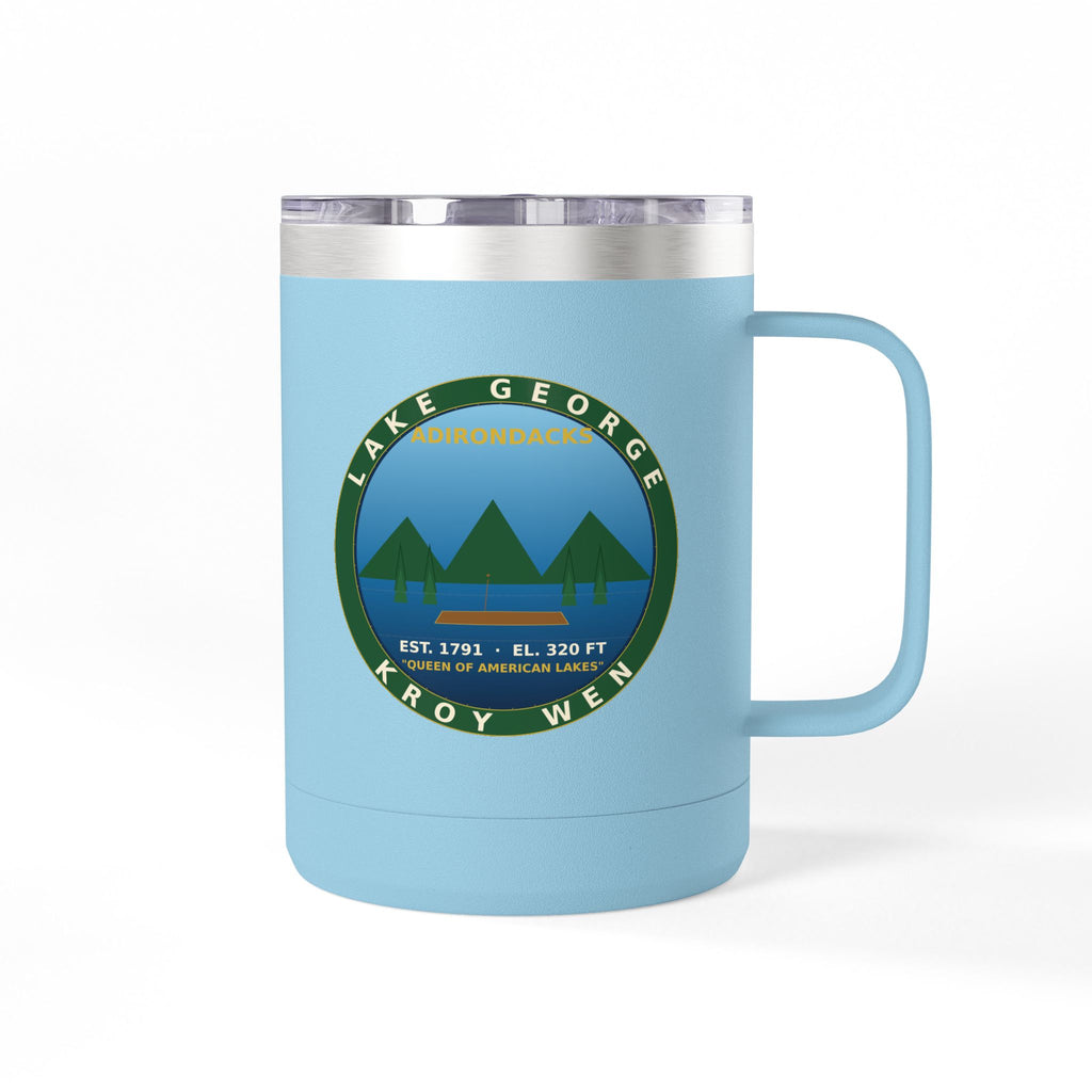 Lake George Adirondacks Badge 15oz Tumbler