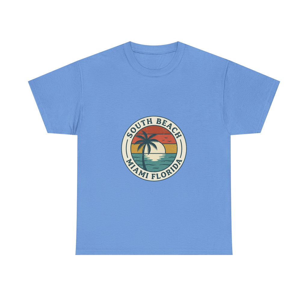 South Beach Miami Retro Tee | Vintage Travel Badge Summer Shirt