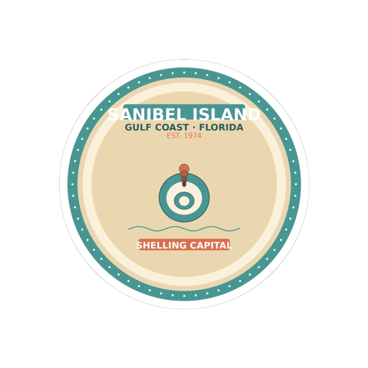 Sanibel Island Florida Sticker | Gulf Coast Shelling Souvenir