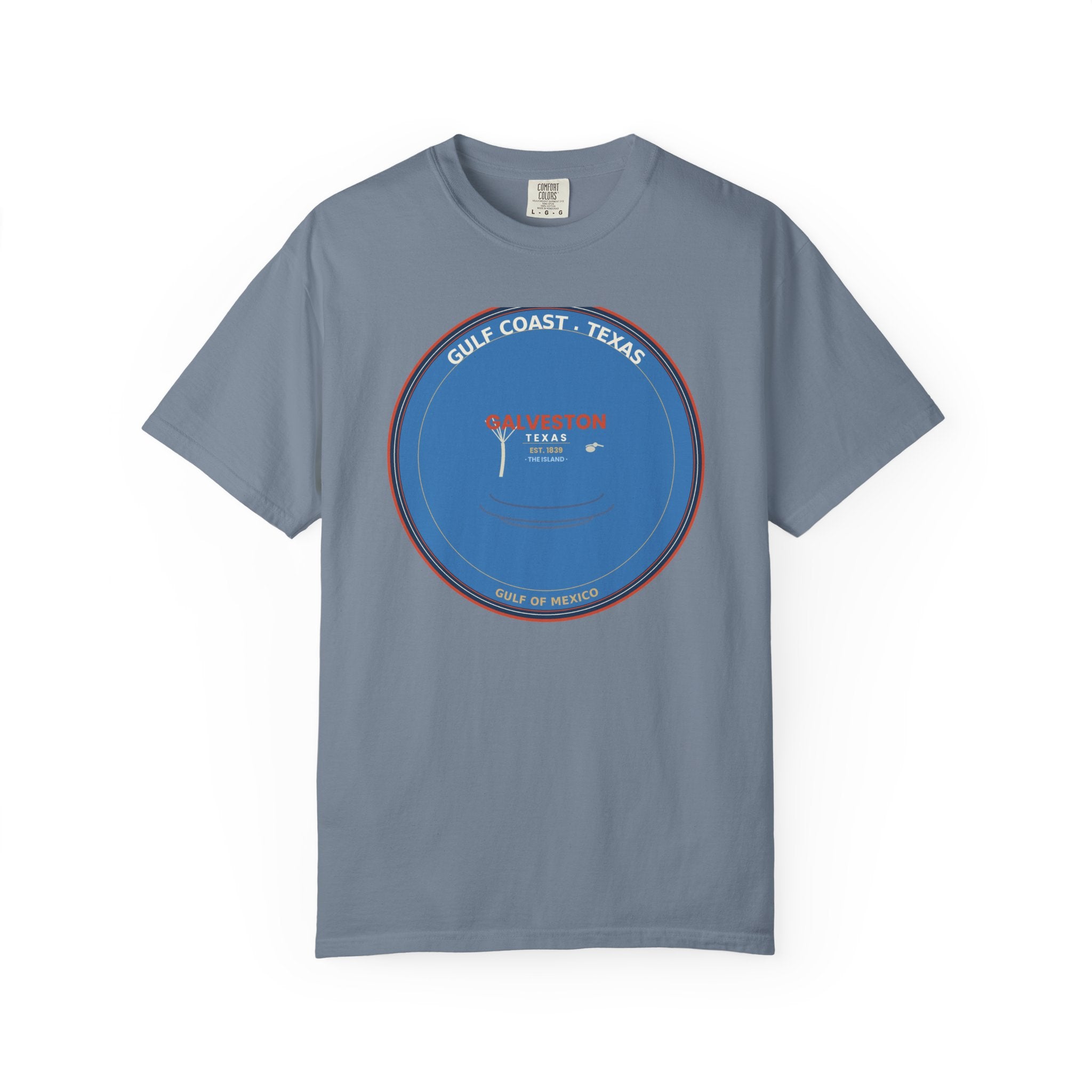Galveston Texas Vintage Coastal Tee | Comfort Colors 1717