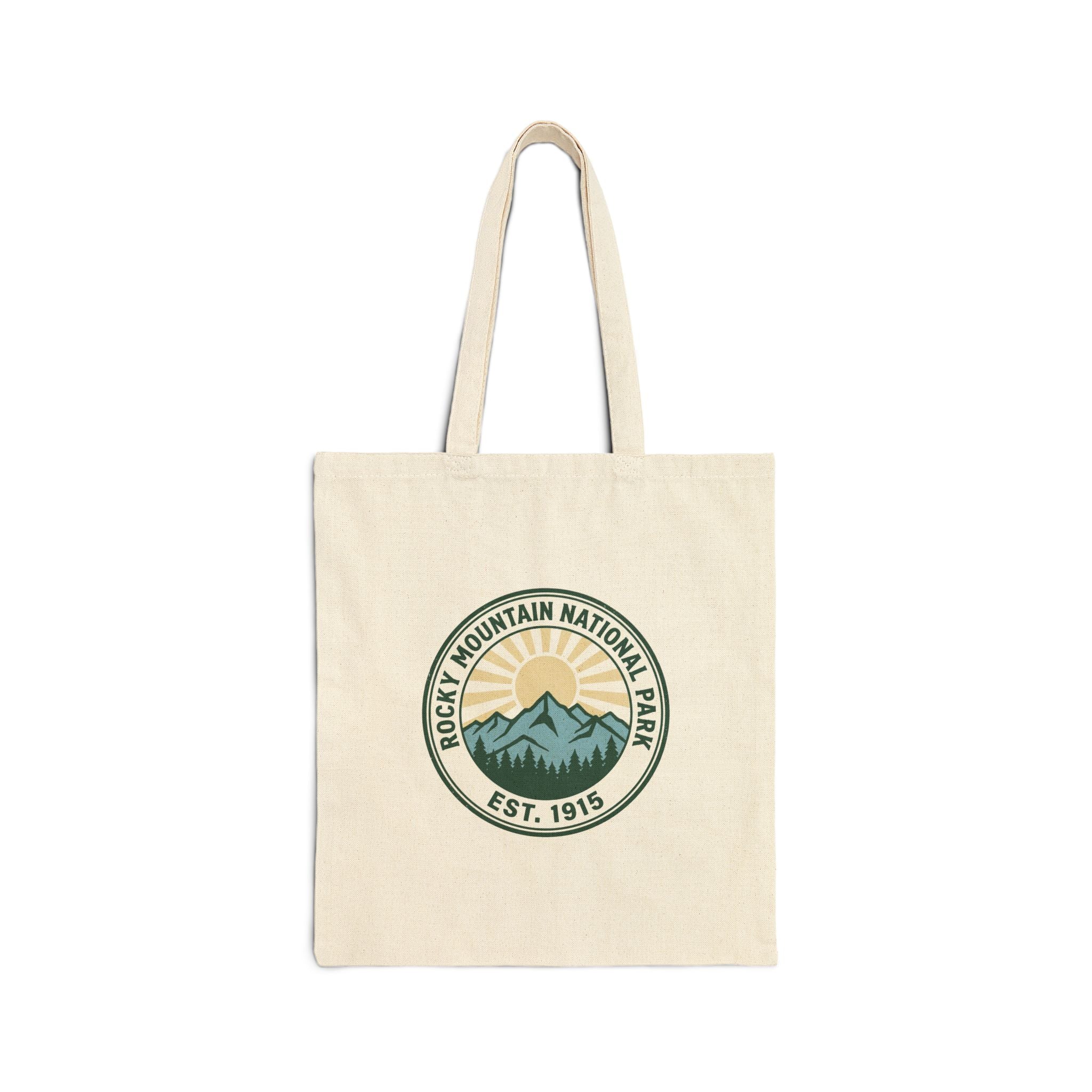 Rocky Mountain National Park Canvas Tote Bag | Vintage EST. 1915 Colorado Tote