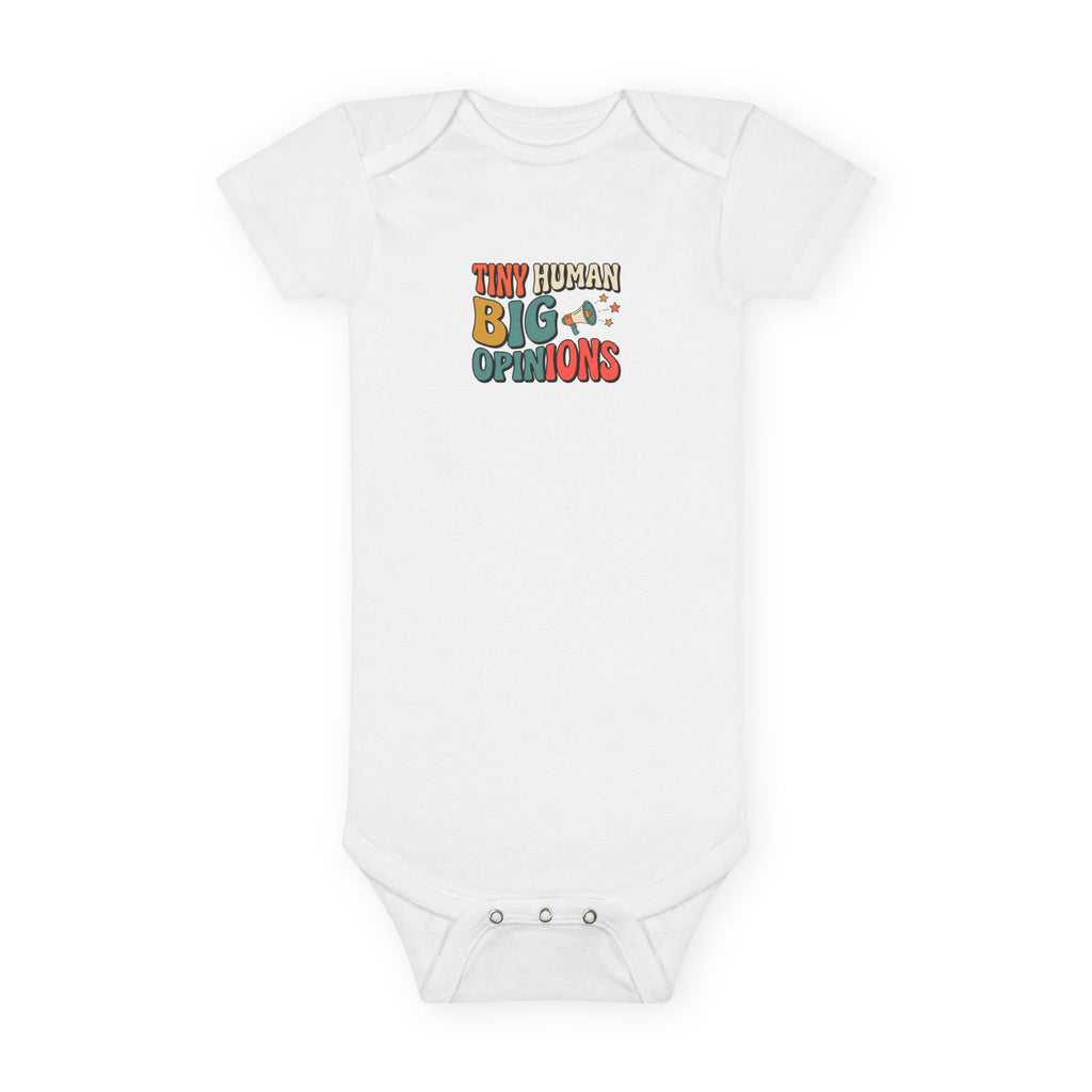 Tiny Human Big Opinions Baby Bodysuit Funny Baby Gift