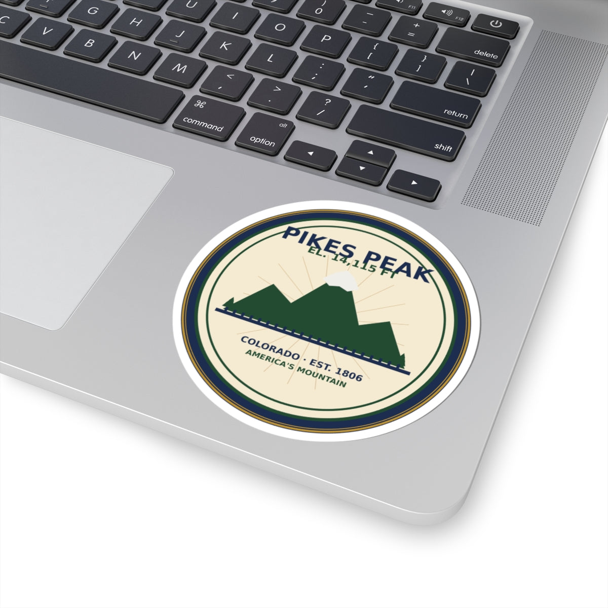 Pikes Peak Sticker | Vintage Colorado Mountain Badge 4x4