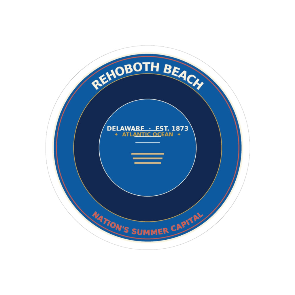 Rehoboth Beach Delaware Sticker | Vintage Boardwalk Badge