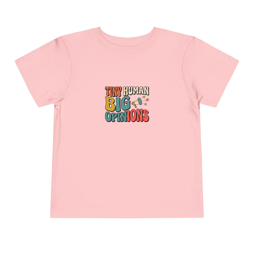 Tiny Human Big Opinions Toddler Shirt Funny Retro Tee