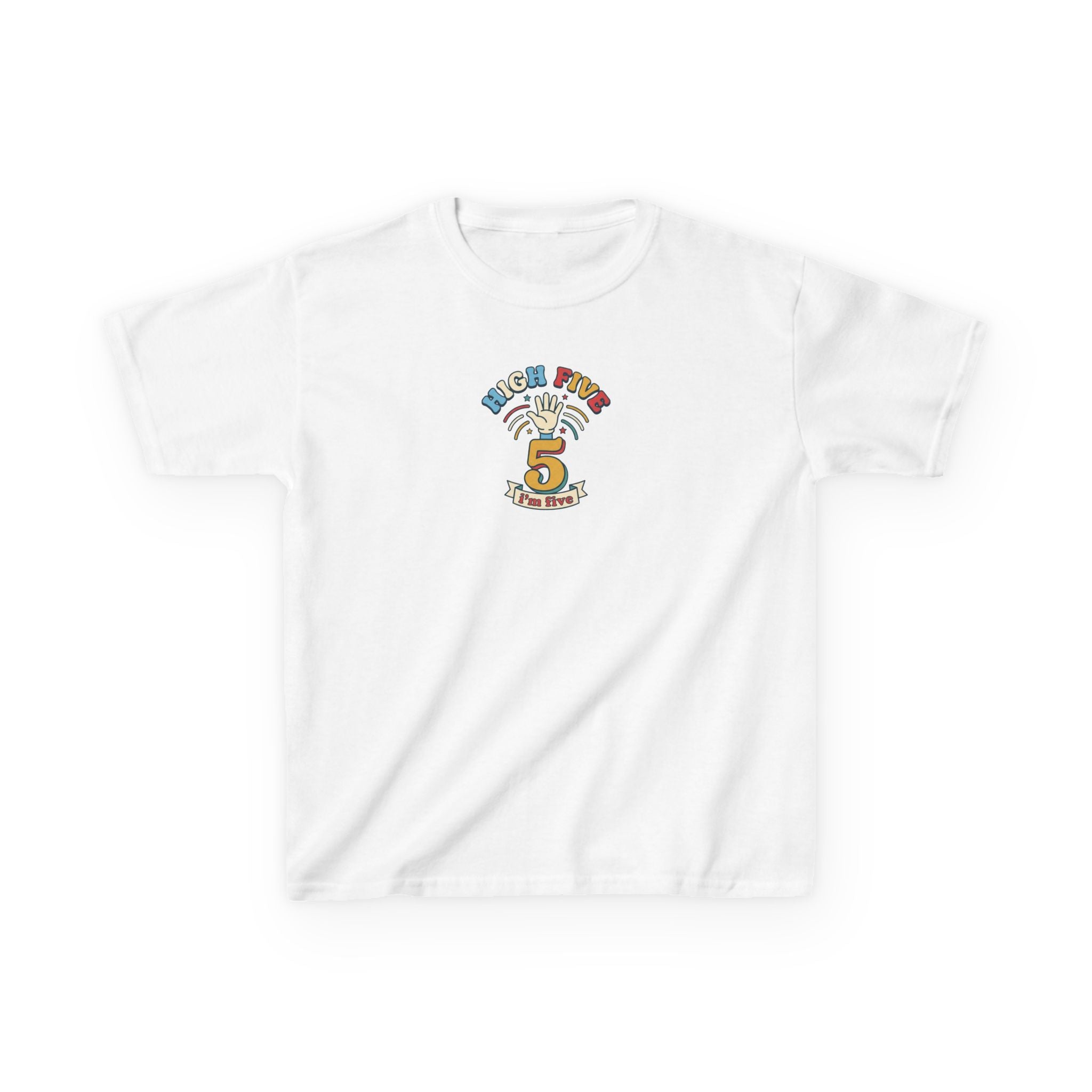 High Five I'm Five Birthday Shirt 5th Birthday Kids Tee