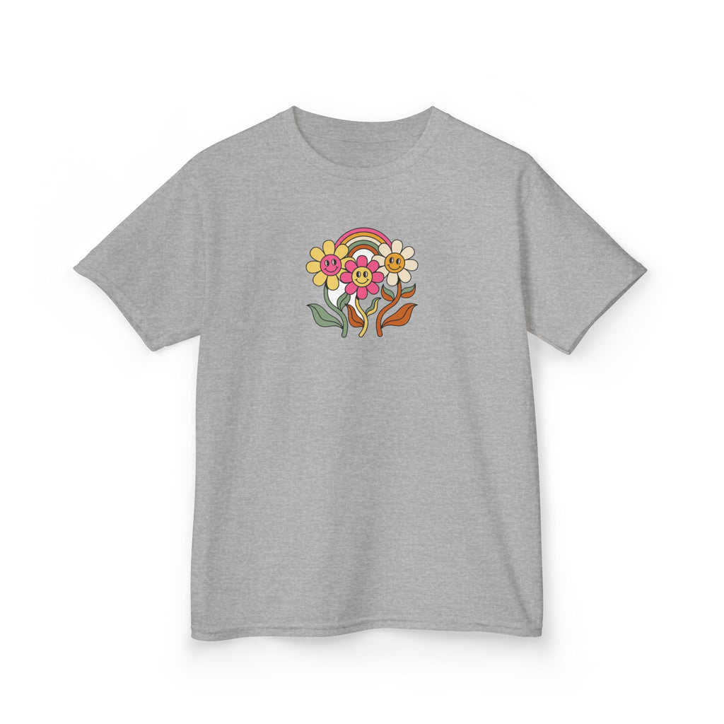 Groovy Daisy Shirt Retro Rainbow Flower Kids Tee